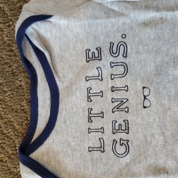 Baby Boys Girls Carter's "Little Genius" Bodysuit Creeper Size 6 mo 24 mo NWT - Picture 2 of 2